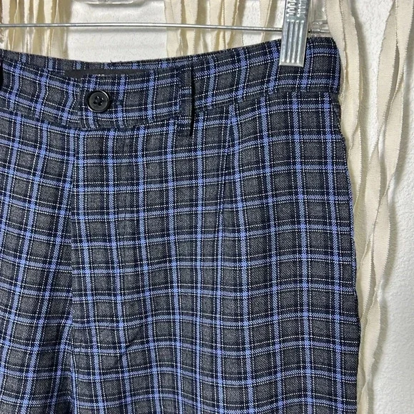 Reformation Blue and Gray Plaid High Rise Pant Size 4 - Picture 5 of 9